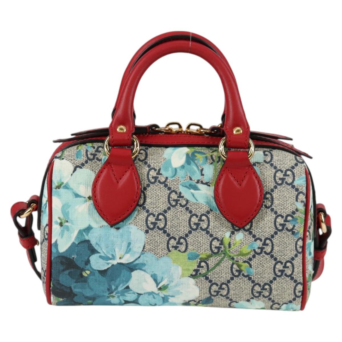 GUCCI GG Blooms Hand Bag PVC Outlet 2way Red 546312 Auth 128060M