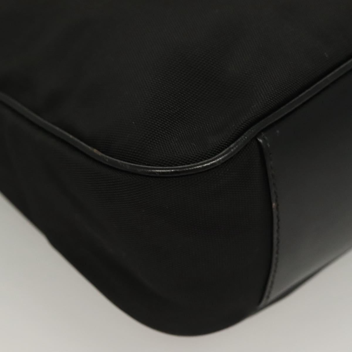GUCCI Bamboo Hand Bag Canvas 2way Black Silver 001 1638 Auth 128076