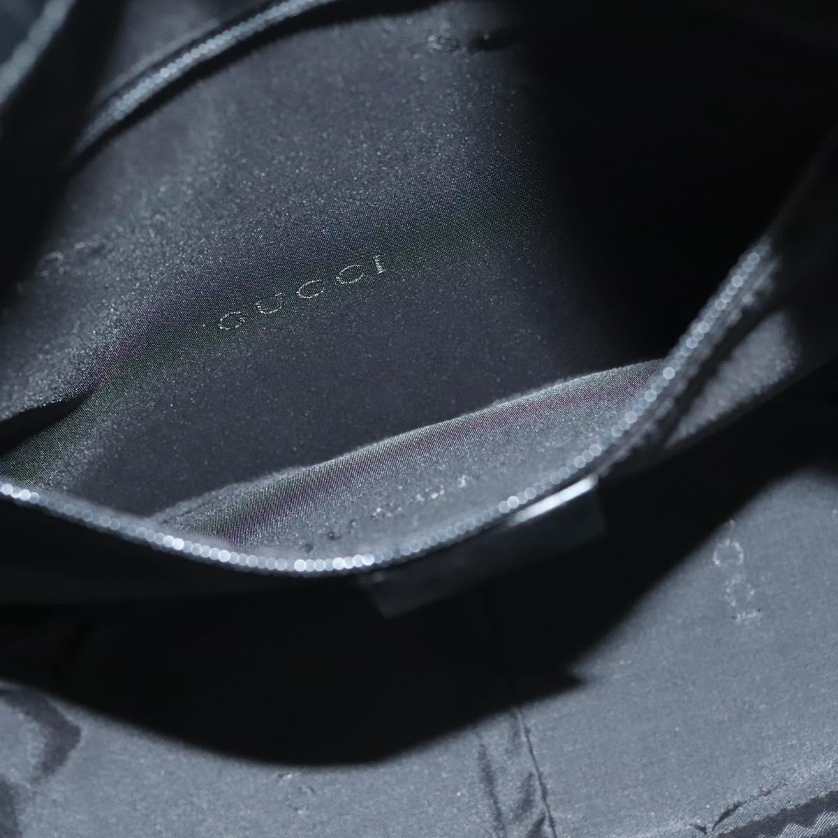 GUCCI Bamboo Hand Bag Canvas 2way Black Silver 001 1638 Auth 128076