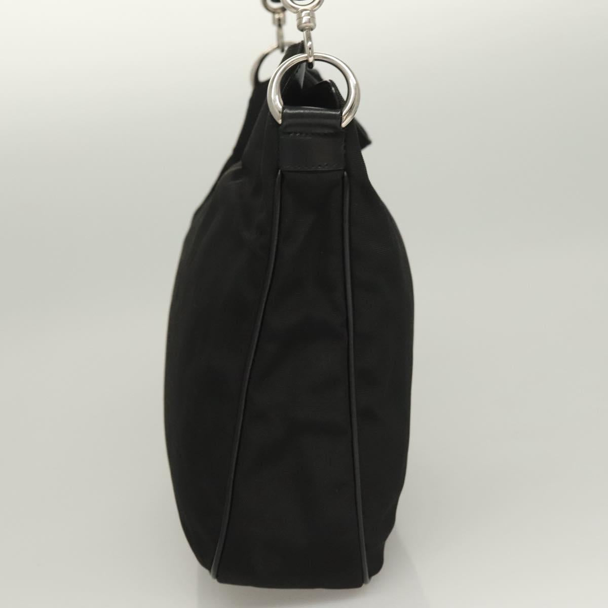 GUCCI Bamboo Hand Bag Canvas 2way Black Silver 001 1638 Auth 128076