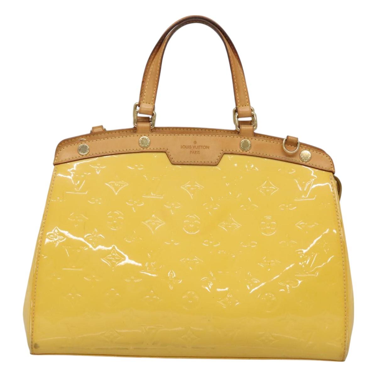 LOUIS VUITTON Monogram Vernis Blair MM Hand Bag 2way Citrin M90108 Auth 128087
