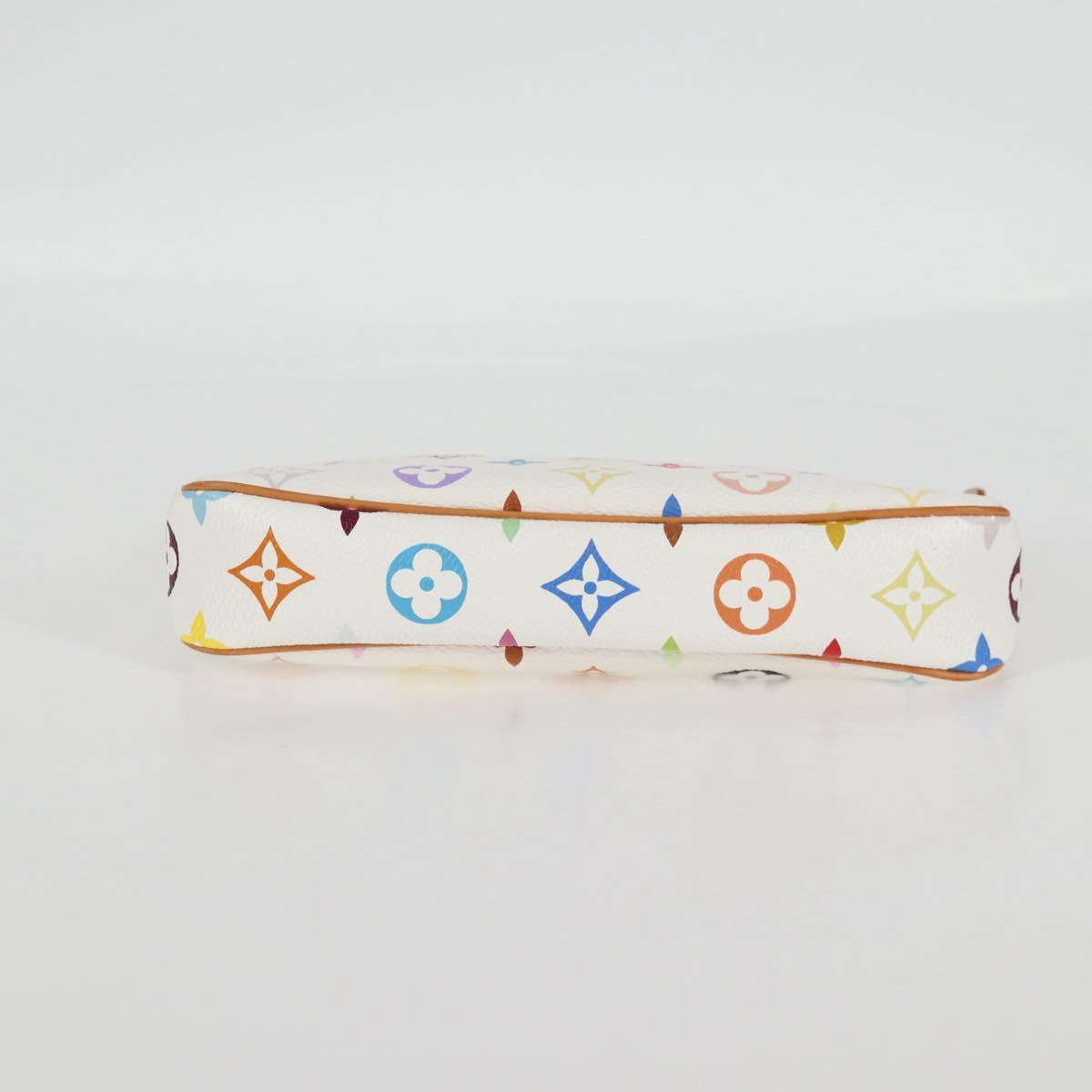 LOUIS VUITTON Multicolor Pochette Accessoires Pouch White M92649 Auth 128115SV