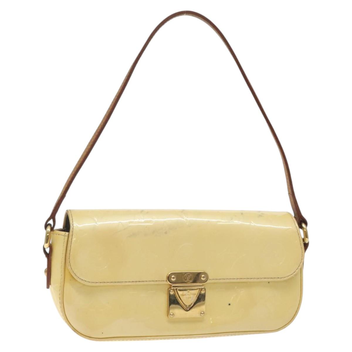 LOUIS VUITTON Monogram Vernis Malibu Street Bag Perle M91507 LV Auth 128122