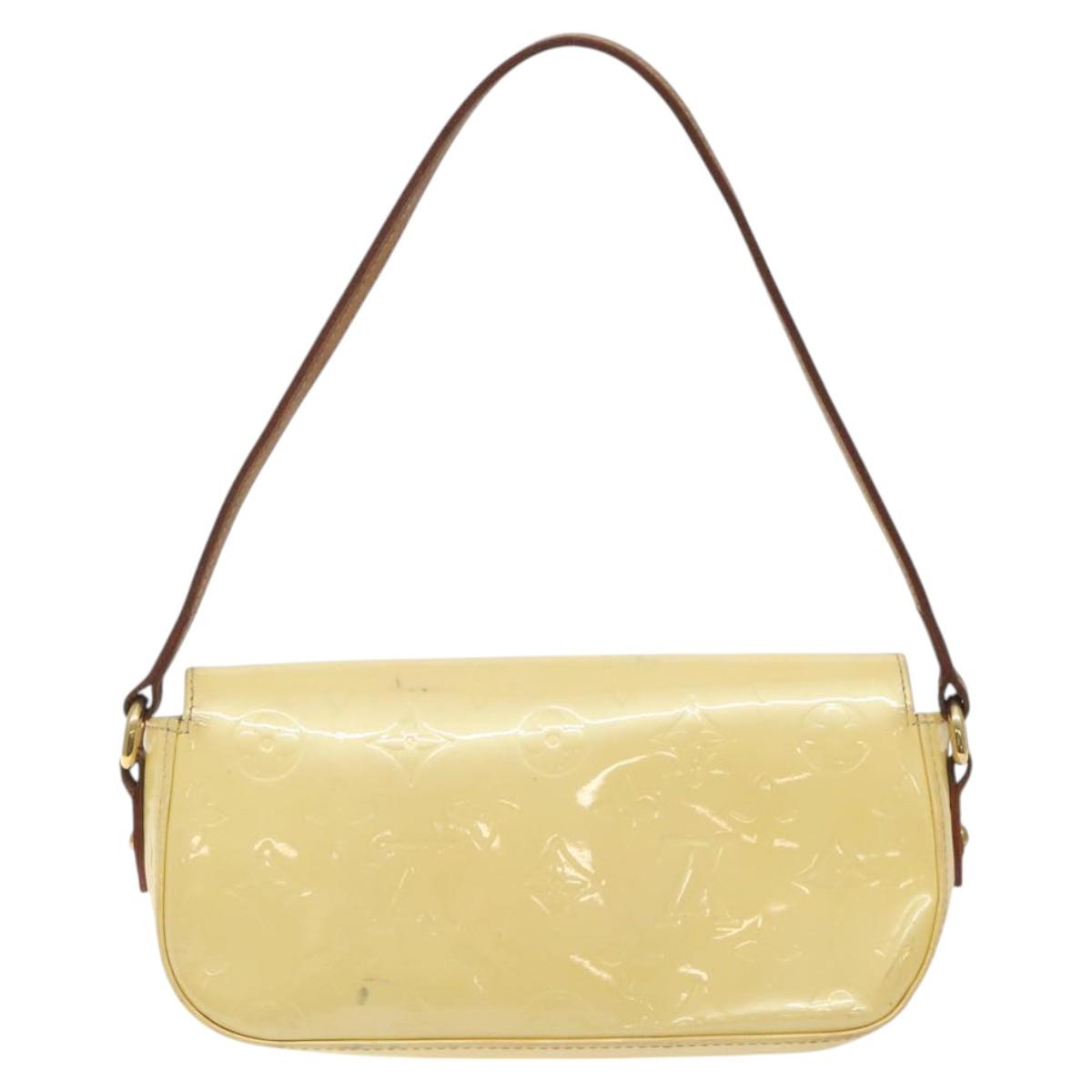 LOUIS VUITTON Monogram Vernis Malibu Street Bag Perle M91507 LV Auth 128122