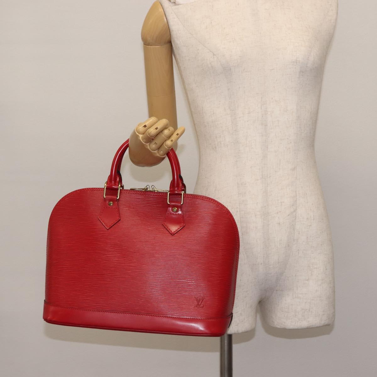 LOUIS VUITTON Epi Alma Hand Bag Castilian Red M52147 LV Auth 128172