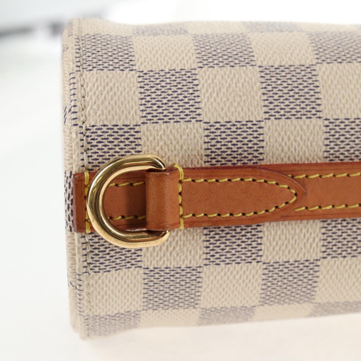 LOUIS VUITTON Damier Azur Bottle Holder Porte Boutille Bag GI0373 Auth 128175V