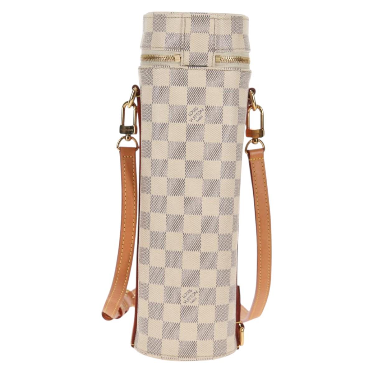 LOUIS VUITTON Damier Azur Bottle Holder Porte Boutille Bag GI0373 Auth 128175V