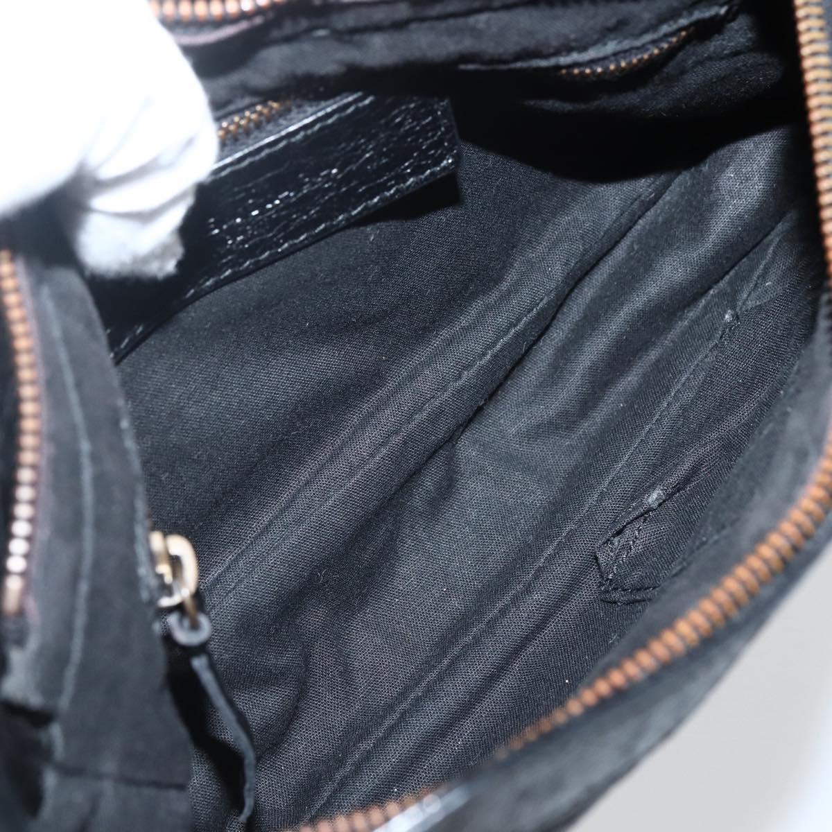 BALENCIAGA The Hip Shoulder Bag Leather Black 242803 Auth 128176V