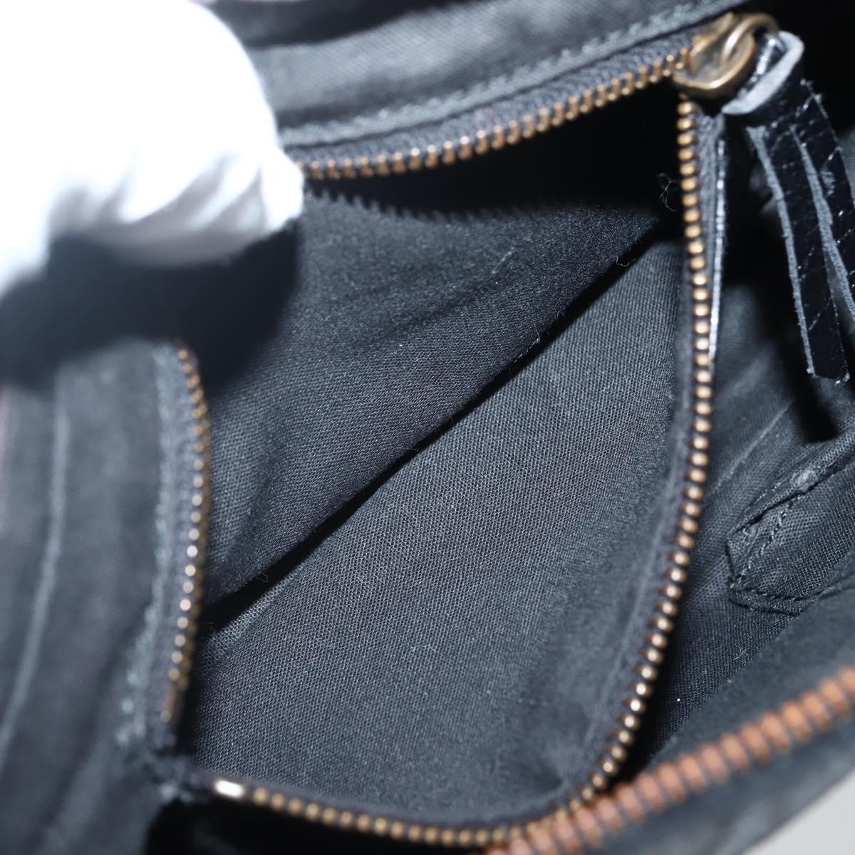 BALENCIAGA The Hip Shoulder Bag Leather Black 242803 Auth 128176V