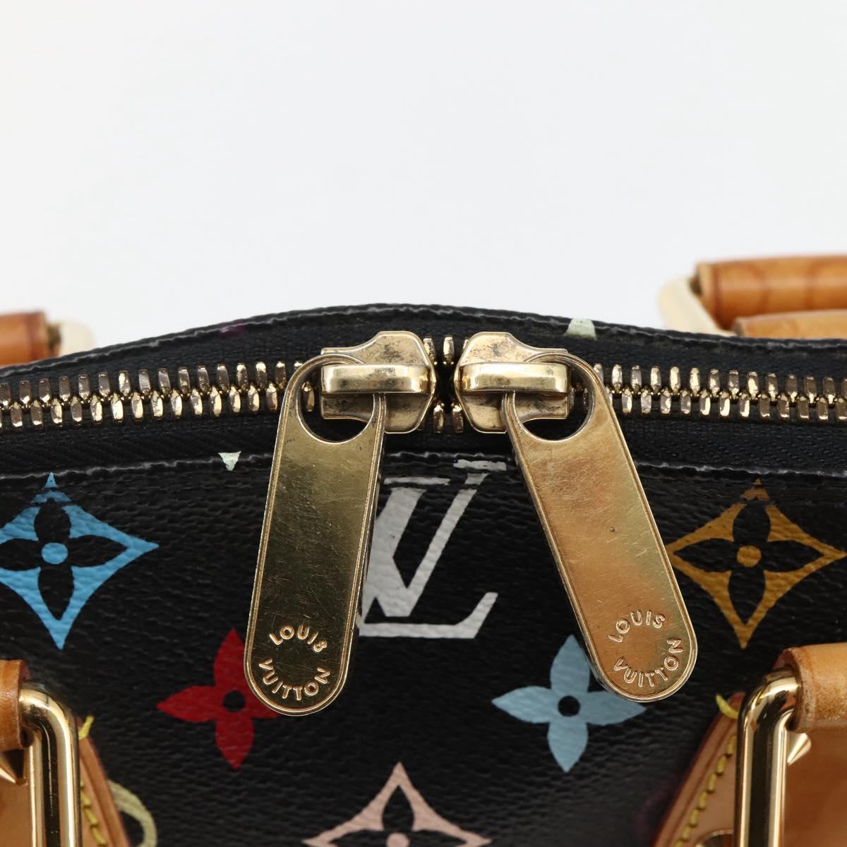 LOUIS VUITTON Monogram Multicolor Alma Hand Bag Black M92646 LV Auth 128178A