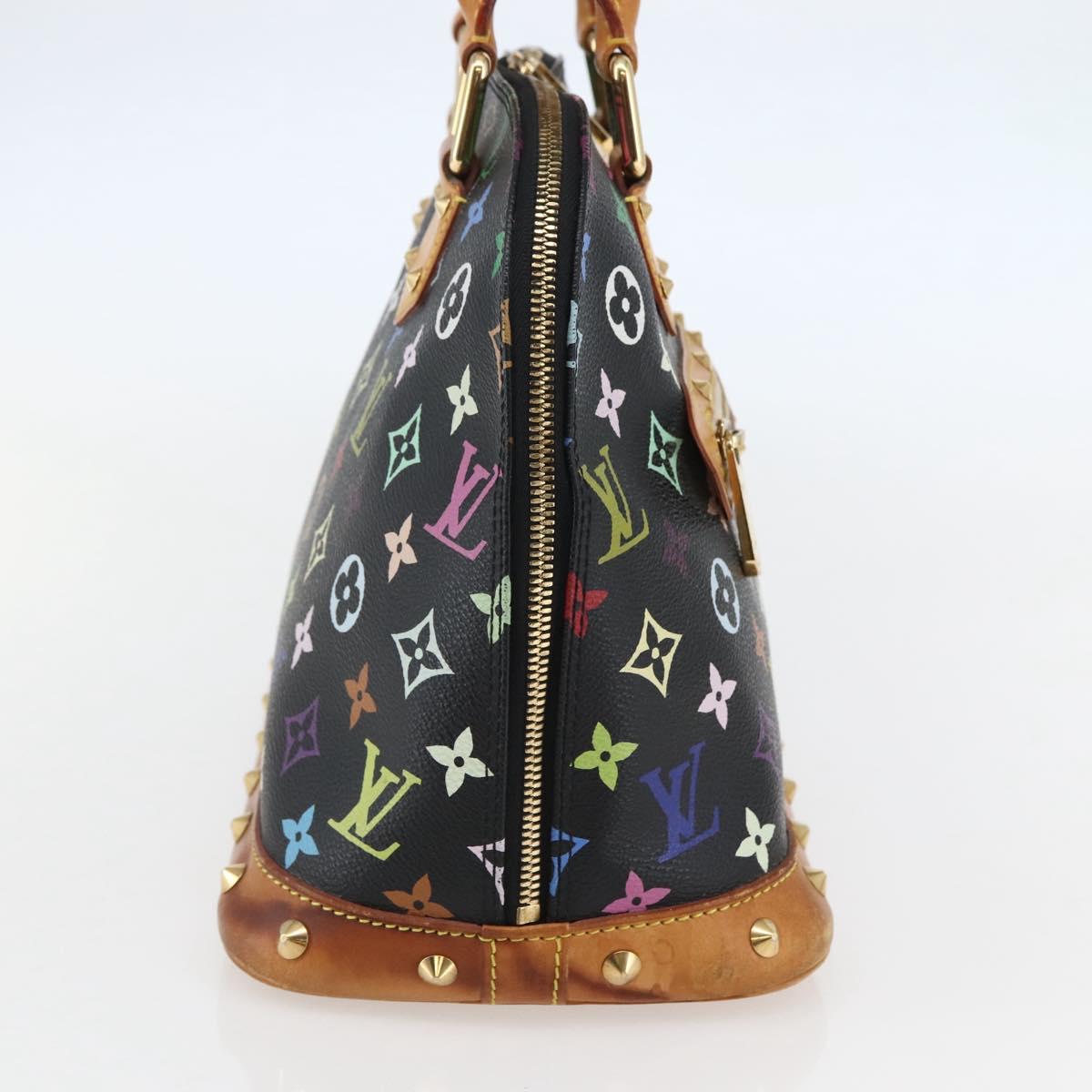 LOUIS VUITTON Monogram Multicolor Alma Hand Bag Black M92646 LV Auth 128178A