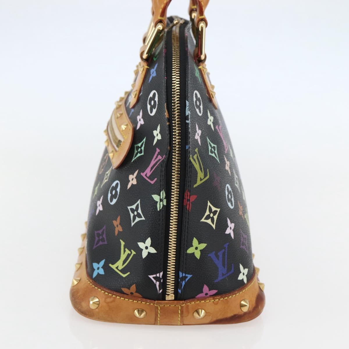 LOUIS VUITTON Monogram Multicolor Alma Hand Bag Black M92646 LV Auth 128178A