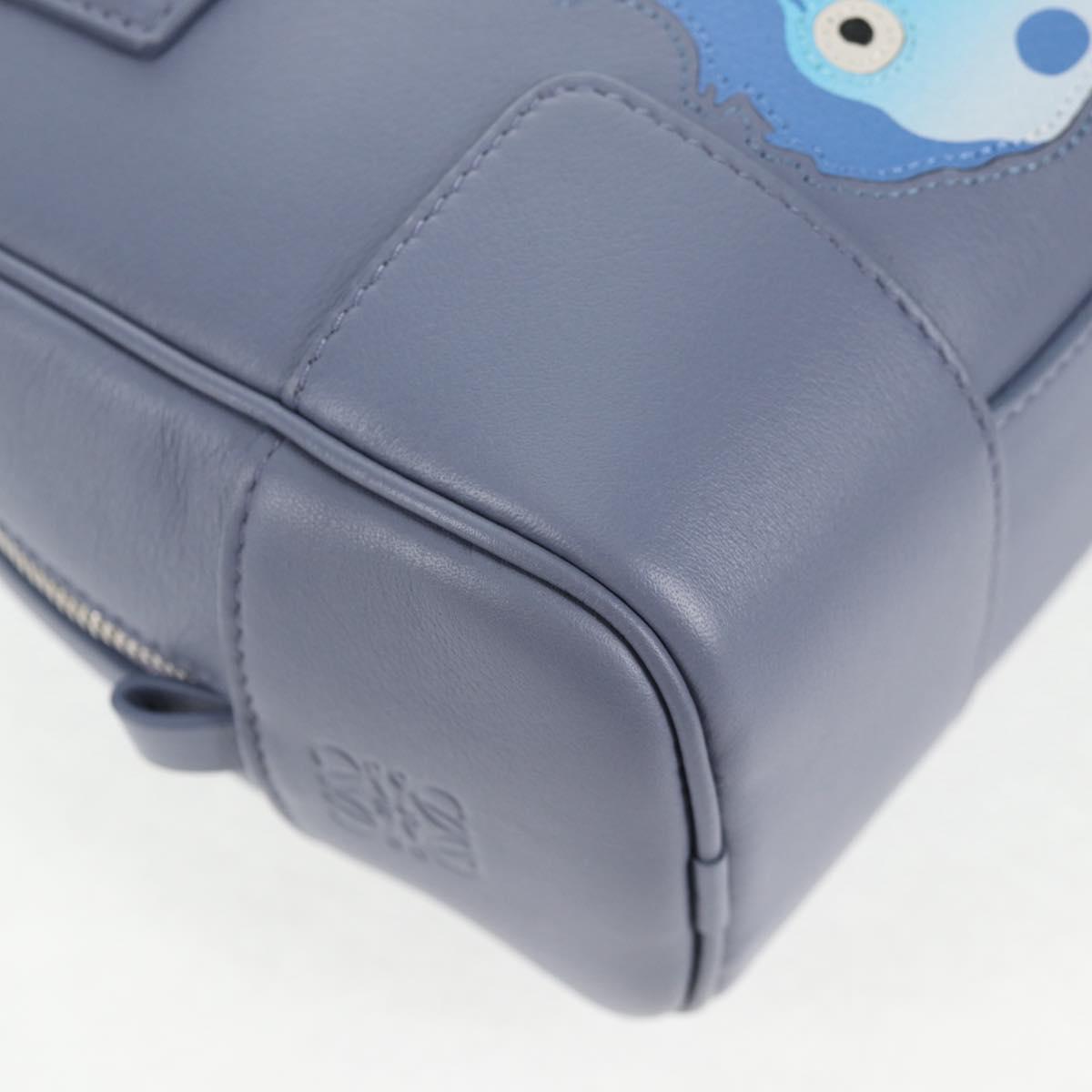LOEWE Ghibli Howl's Moving Castle Amazona 16 Bag Leather 2way Blue Auth 128182M