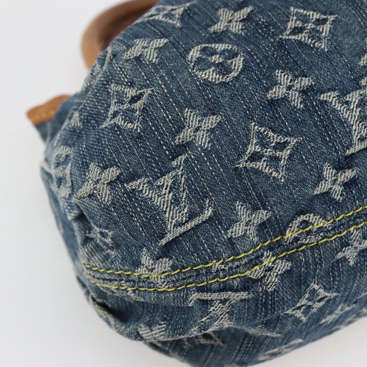 LOUIS VUITTON Monogram denim Preity Hand Bag Blue M95020 LV Auth 128188V