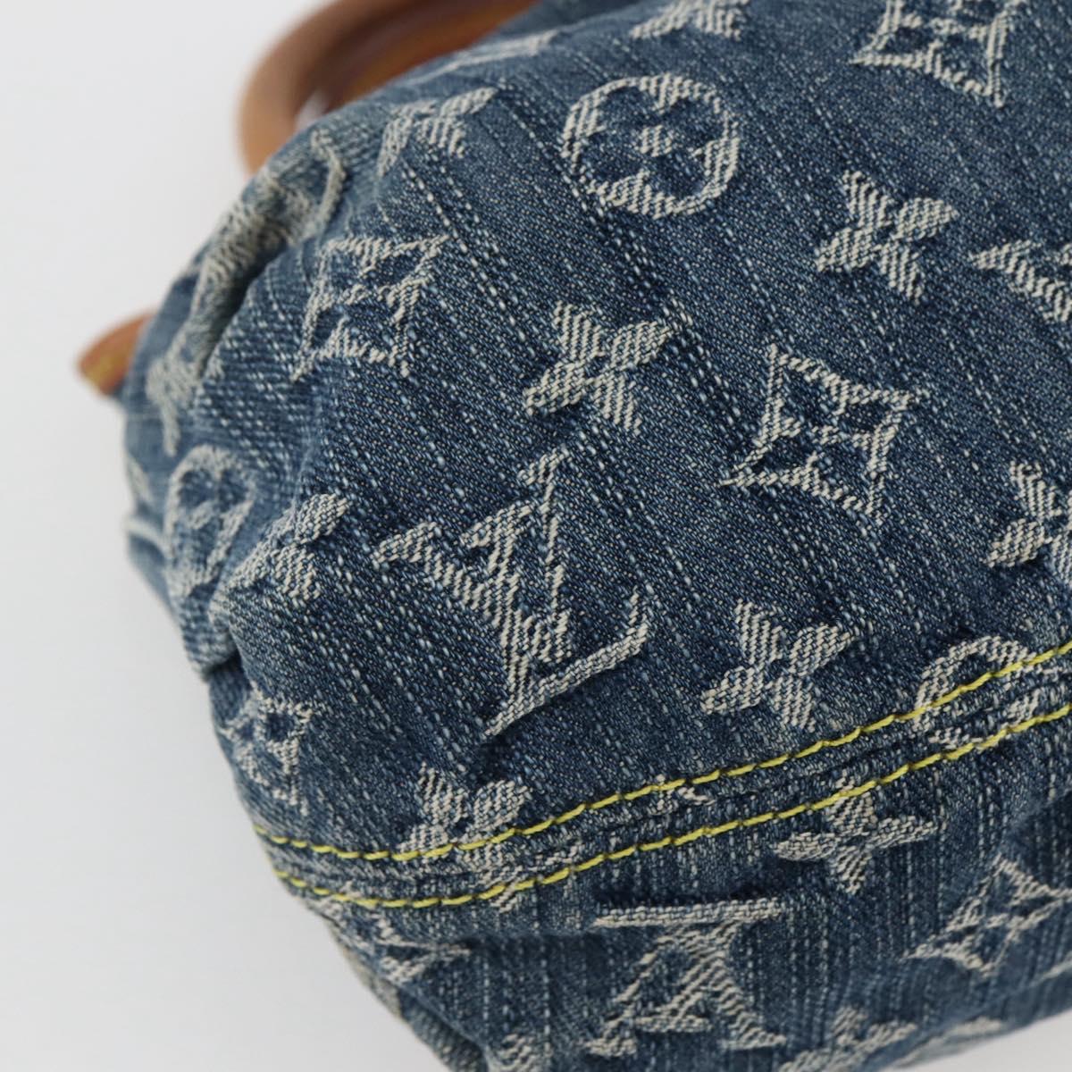 LOUIS VUITTON Monogram denim Preity Hand Bag Blue M95020 LV Auth 128188V
