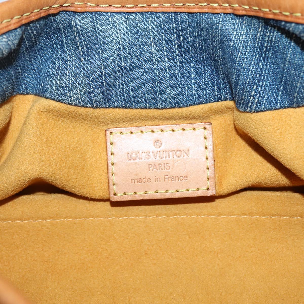 LOUIS VUITTON Monogram denim Preity Hand Bag Blue M95020 LV Auth 128188V