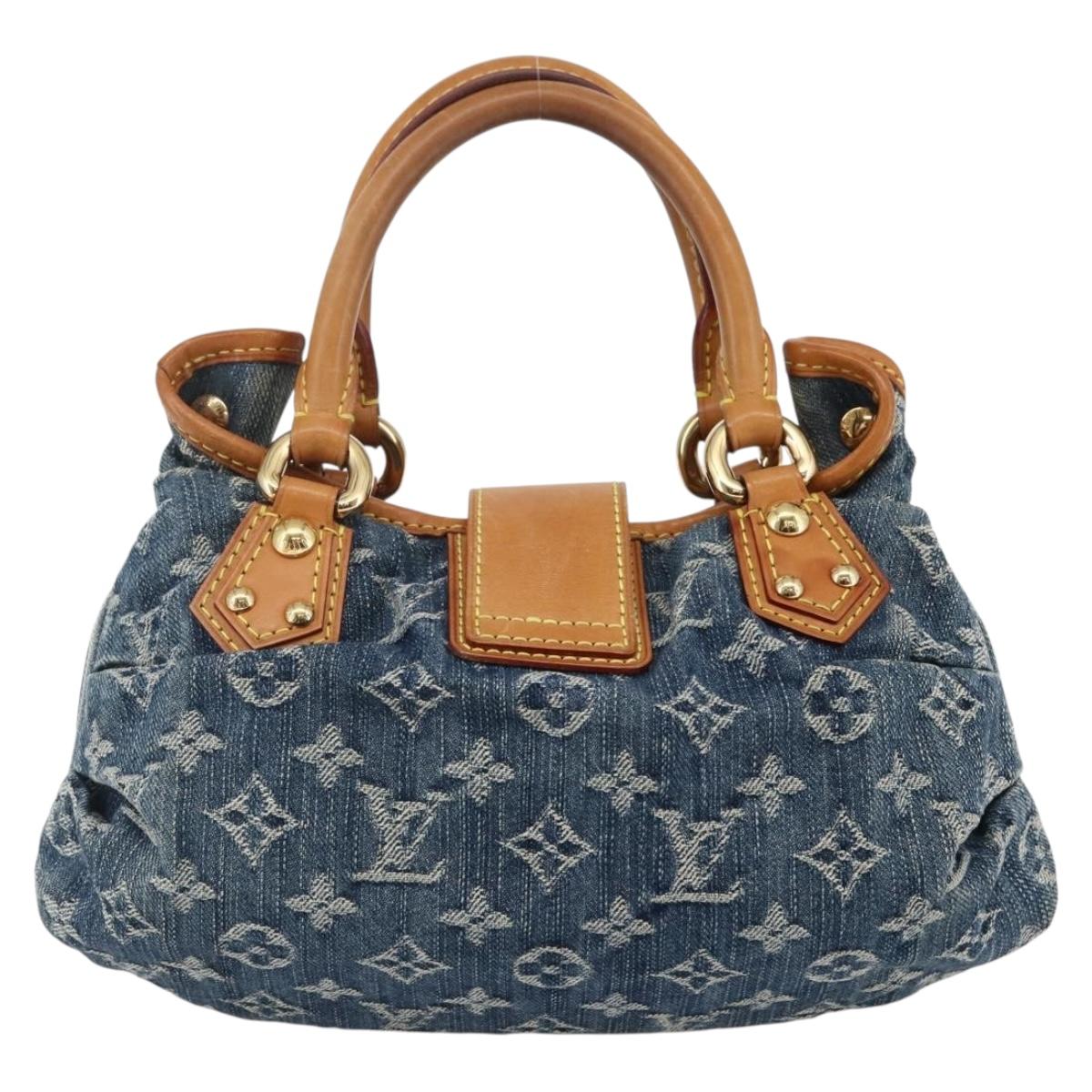 LOUIS VUITTON Monogram denim Preity Hand Bag Blue M95020 LV Auth 128188V