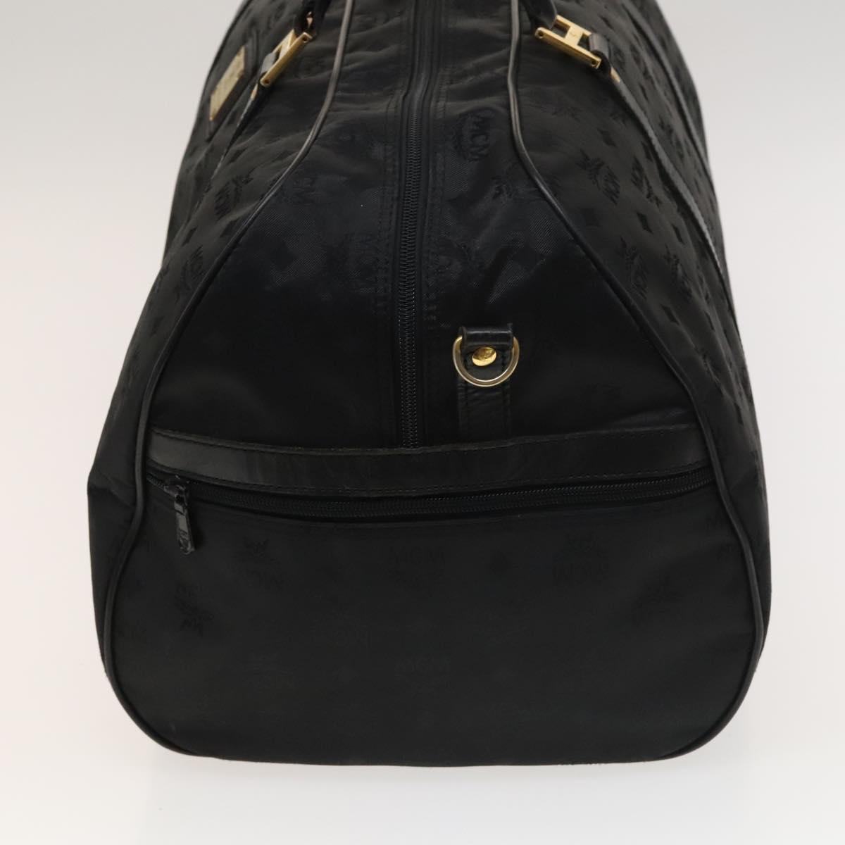 MCM Vicetos Logogram Shoulder Bag Nylon 2way Black Gold Auth 128228