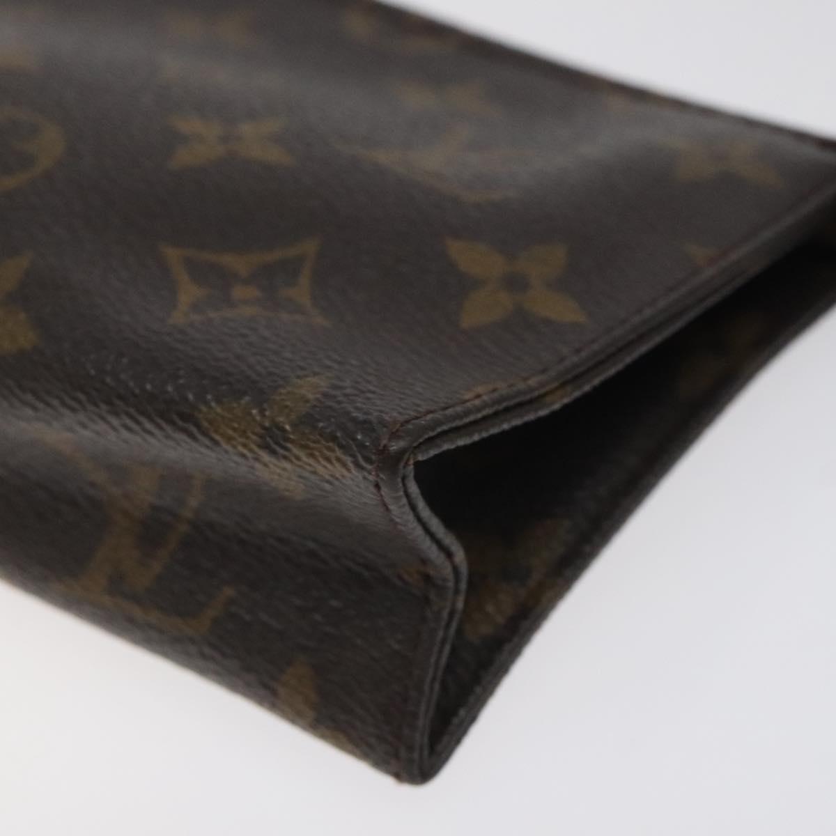 LOUIS VUITTON Monogram Poche Toilette 15 Pouch M47546 LV Auth 128258