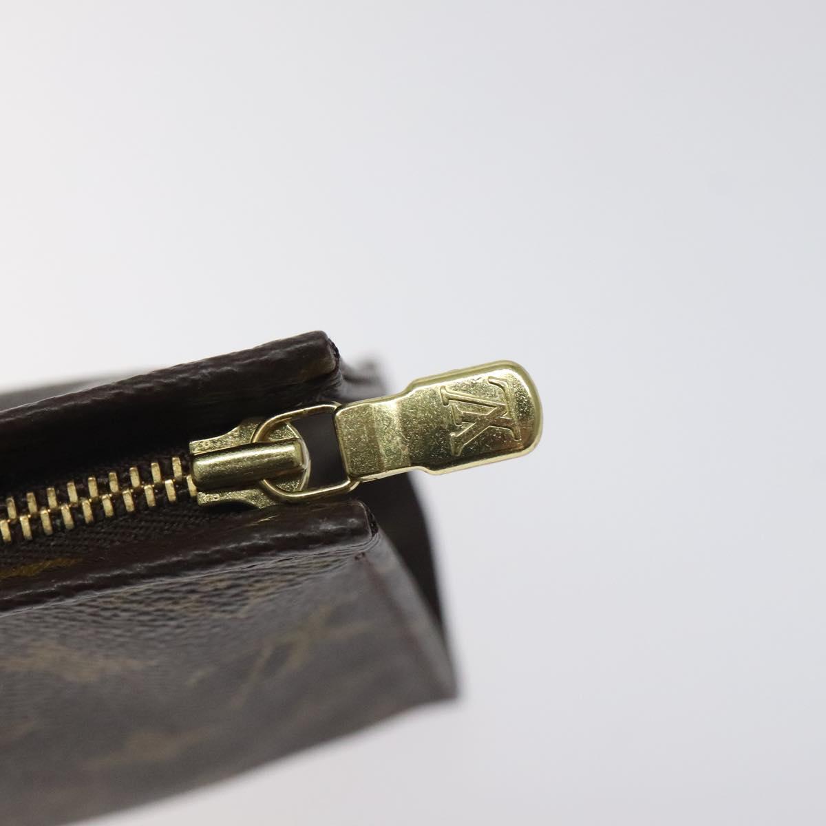 LOUIS VUITTON Monogram Poche Toilette 19 Pouch M47544 LV Auth 128259