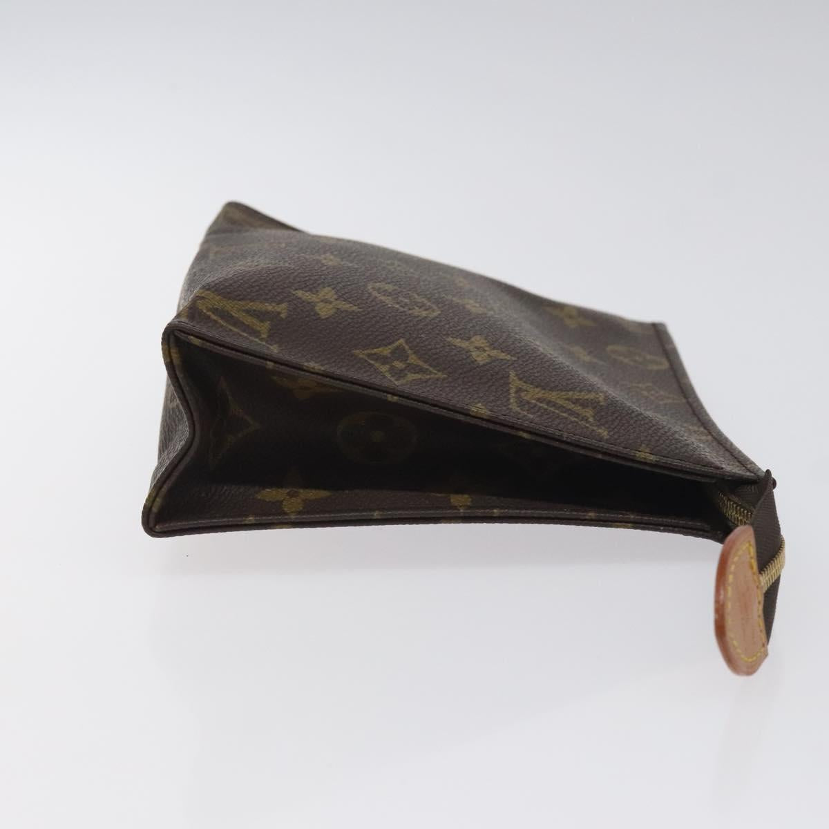 LOUIS VUITTON Monogram Poche Toilette 19 Pouch M47544 LV Auth 128259