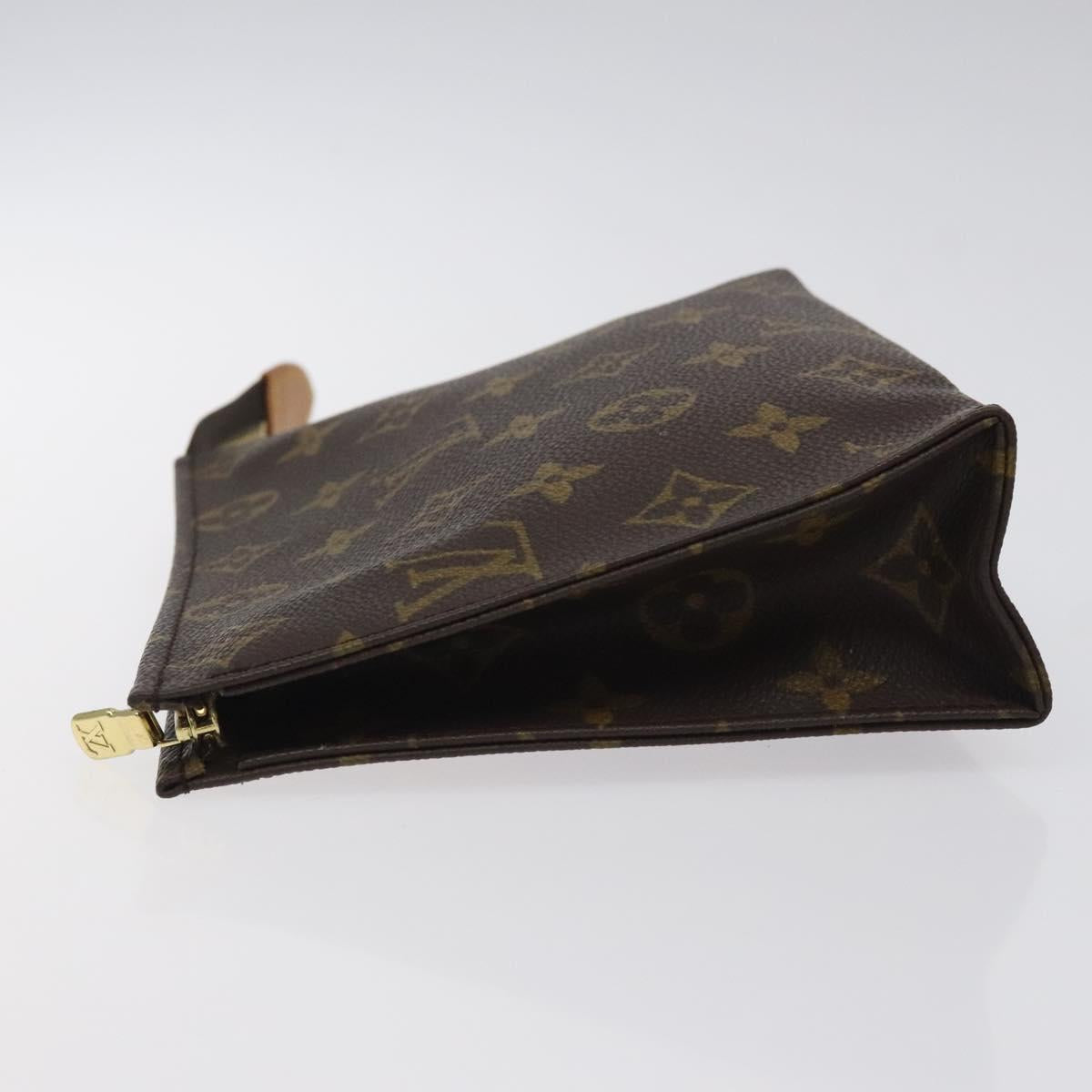 LOUIS VUITTON Monogram Poche Toilette 19 Pouch M47544 LV Auth 128259