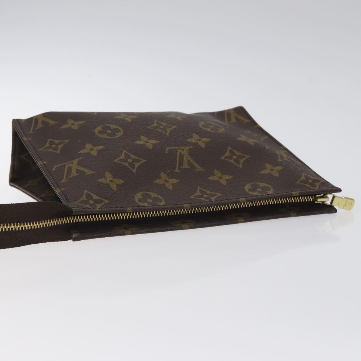 LOUIS VUITTON Monogram Poche Toilette 19 Pouch M47544 LV Auth 128259