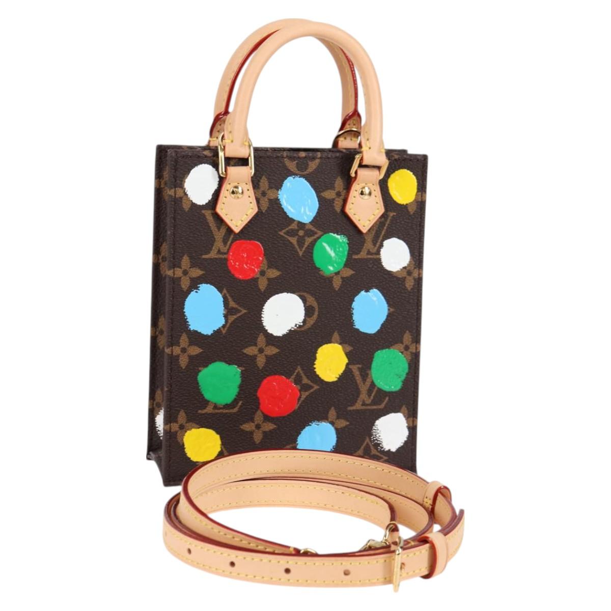LOUIS VUITTON Monogram Yayoi Kusama Petit Sac Plat Bag 2way M81867 Auth 128264SM