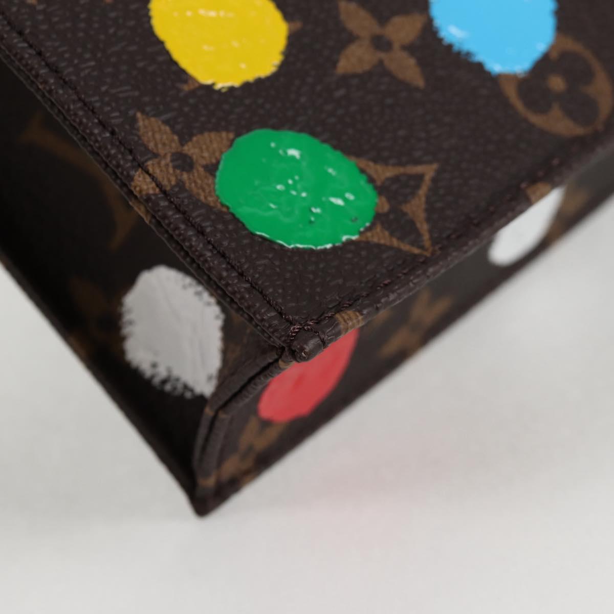 LOUIS VUITTON Monogram Yayoi Kusama Petit Sac Plat Bag 2way M81867 Auth 128264SM