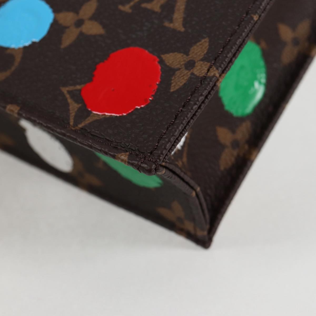 LOUIS VUITTON Monogram Yayoi Kusama Petit Sac Plat Bag 2way M81867 Auth 128264SM