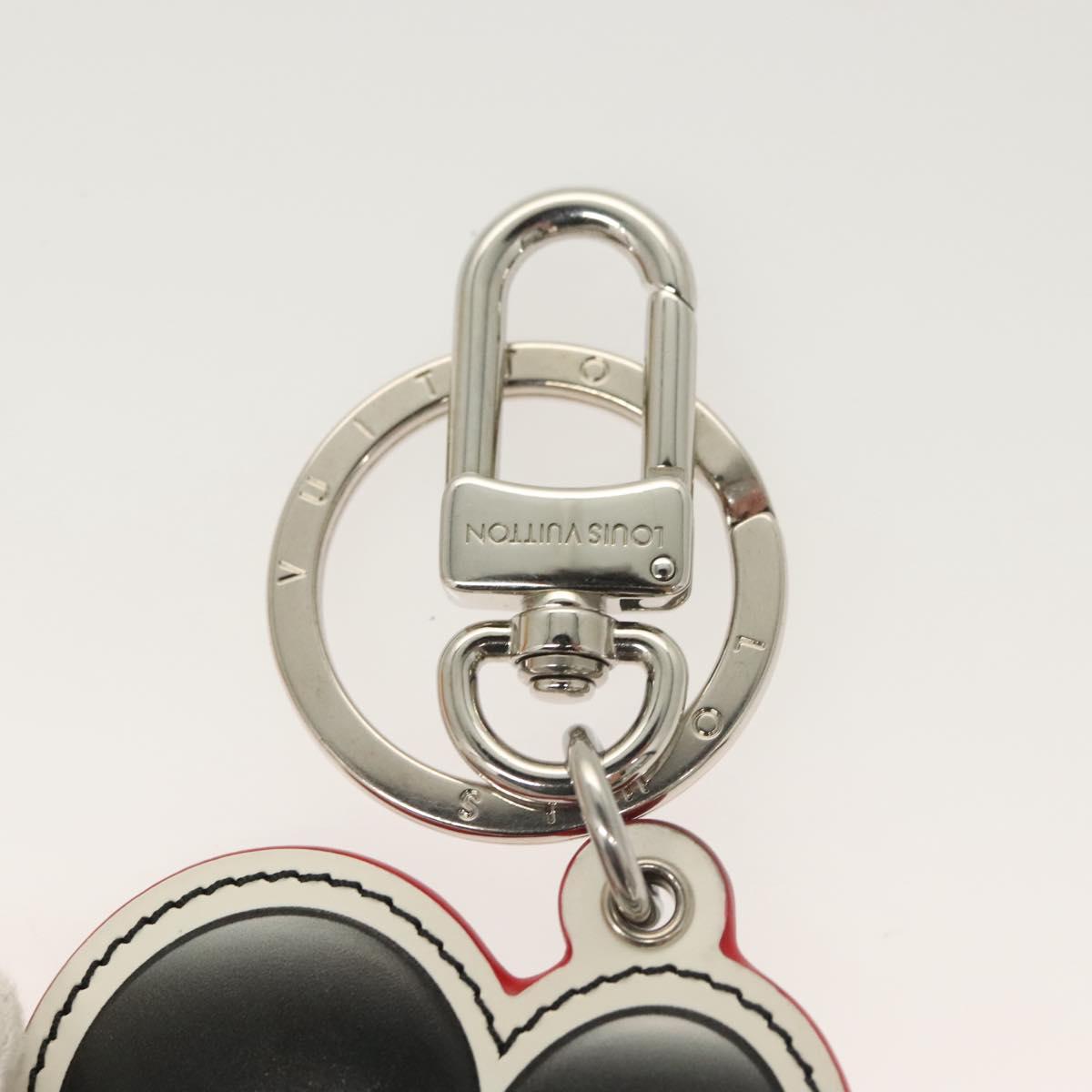 LOUIS VUITTON Sporty Car Vivienne Key Ring Leather Black M00960 LV Auth 128266