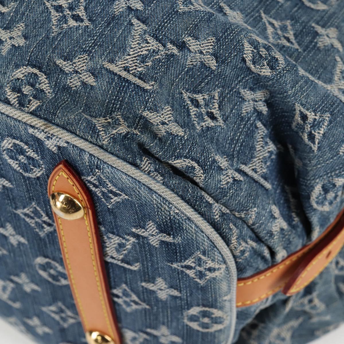 LOUIS VUITTON Monogram Denim XL Hand Bag Blue M95515 LV Auth 128274V