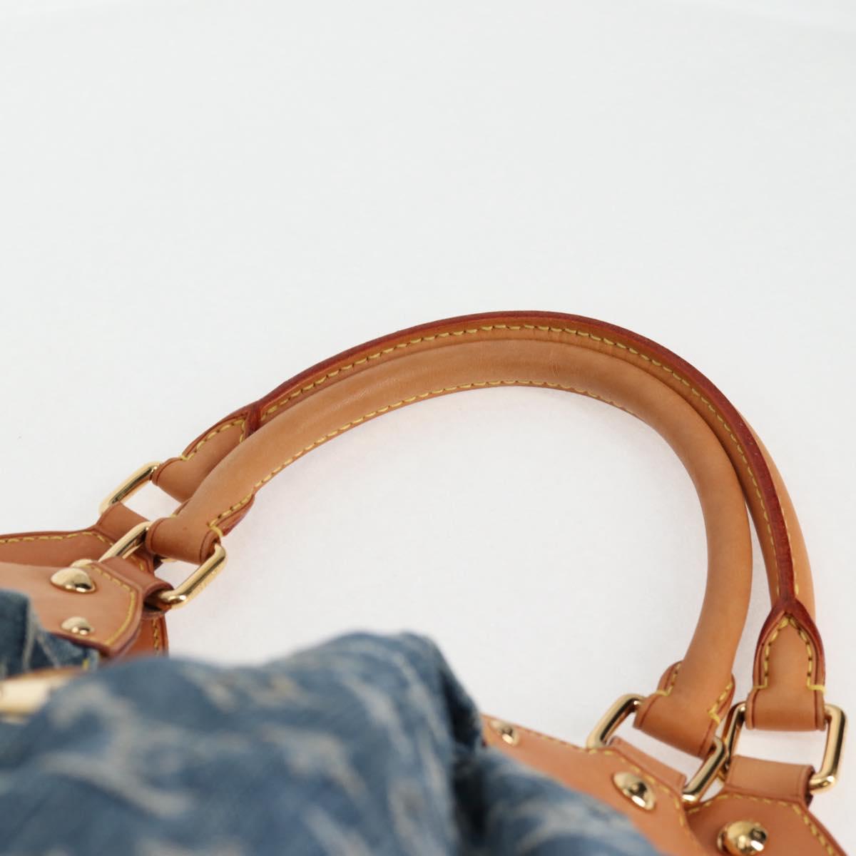 LOUIS VUITTON Monogram Denim XL Hand Bag Blue M95515 LV Auth 128274V