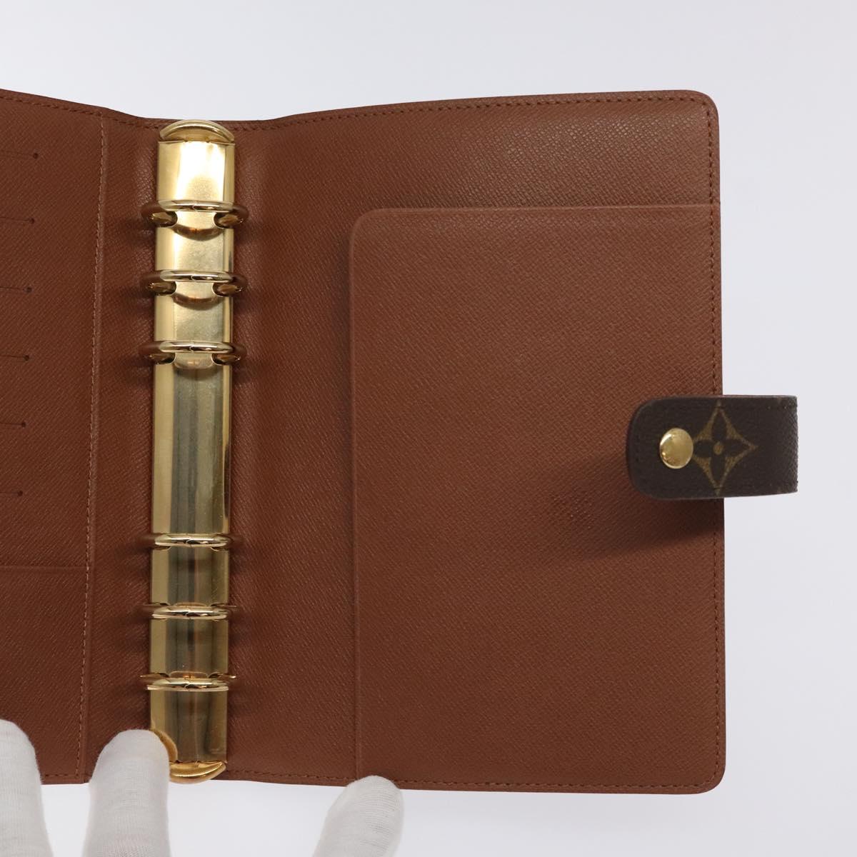 LOUIS VUITTON Monogram Agenda MM Day Planner Cover R20105 LV Auth 128293