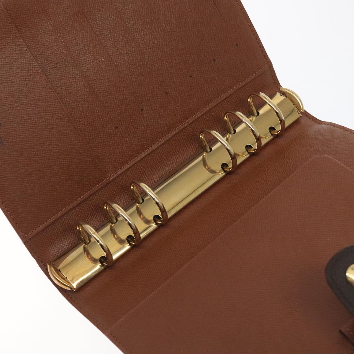 LOUIS VUITTON Monogram Agenda MM Day Planner Cover R20105 LV Auth 128293