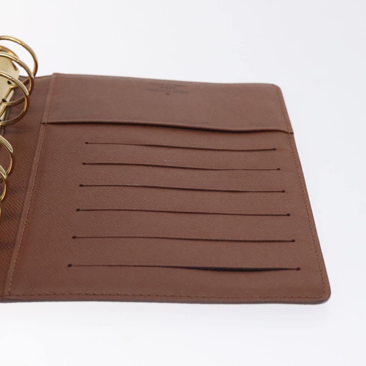 LOUIS VUITTON Monogram Agenda MM Day Planner Cover R20105 LV Auth 128293