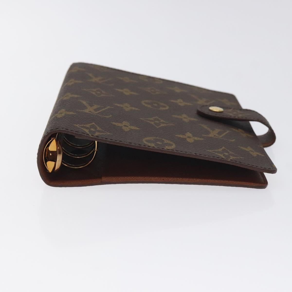 LOUIS VUITTON Monogram Agenda MM Day Planner Cover R20105 LV Auth 128293