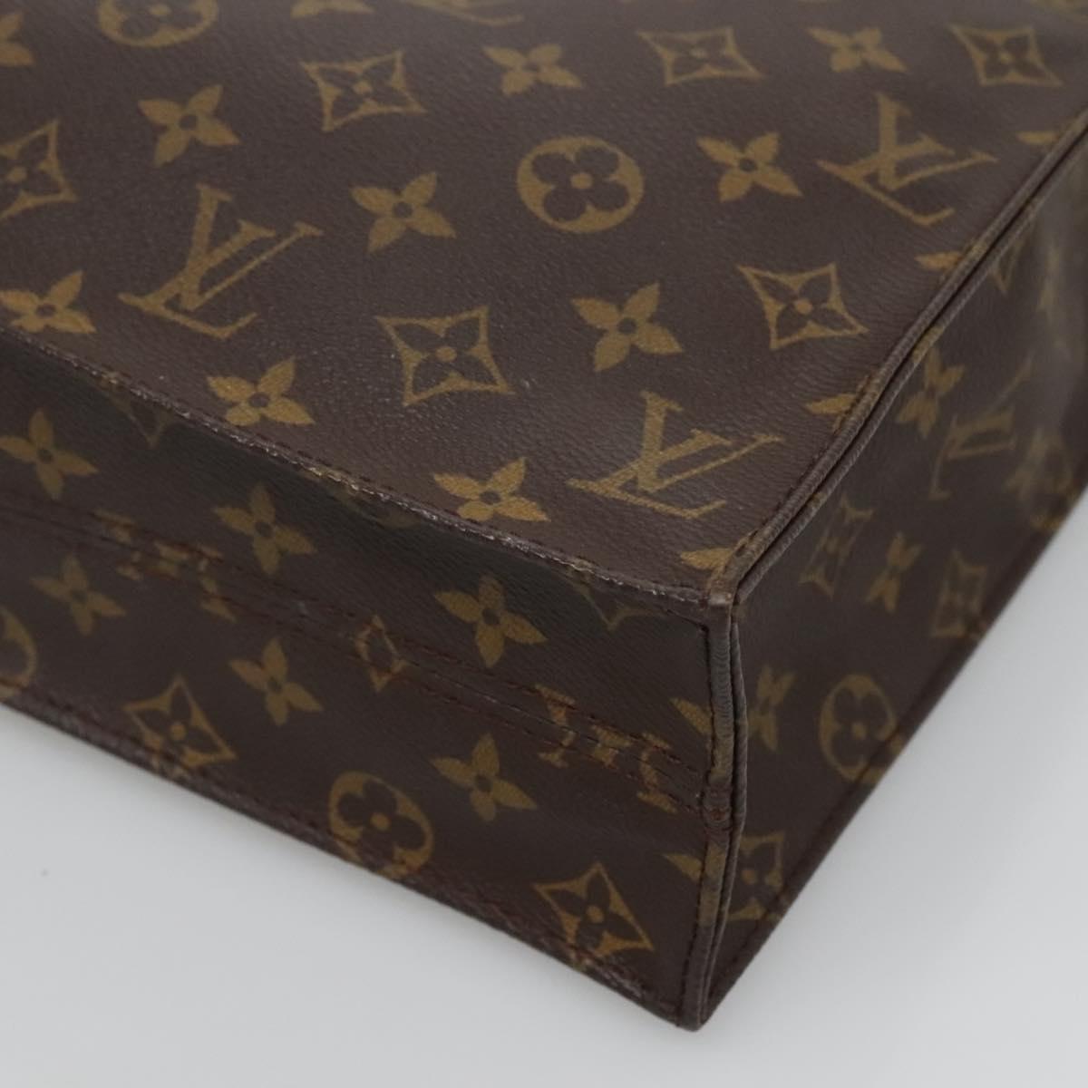 LOUIS VUITTON Monogram Sac Plat Hand Bag M51140 LV Auth 128308