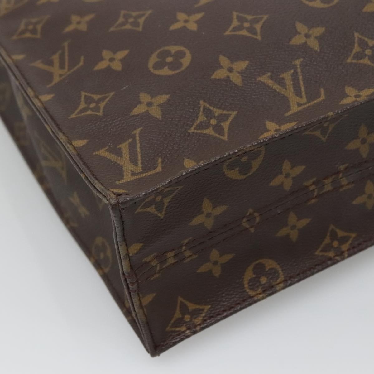 LOUIS VUITTON Monogram Sac Plat Hand Bag M51140 LV Auth 128308