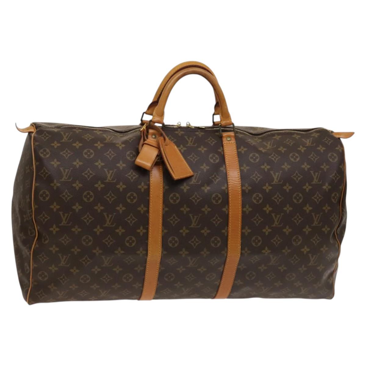 LOUIS VUITTON Monogram Keepall 60 Boston Bag M41422 LV Auth 128317