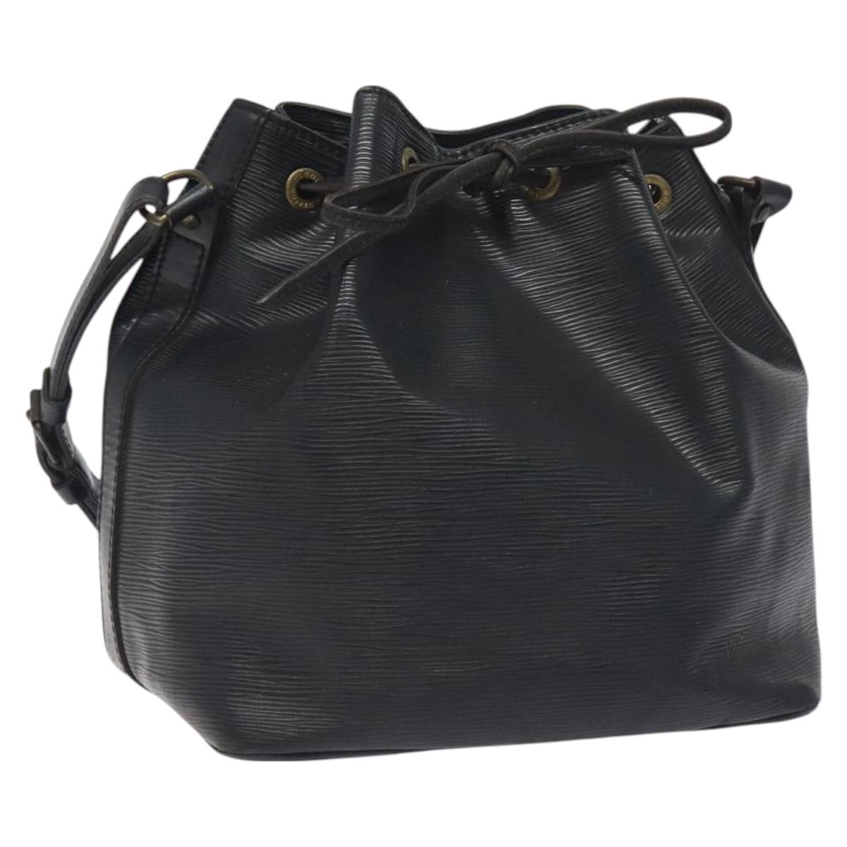 LOUIS VUITTON Epi Petit Noe Shoulder Bag Black M44102 LV Auth 128321