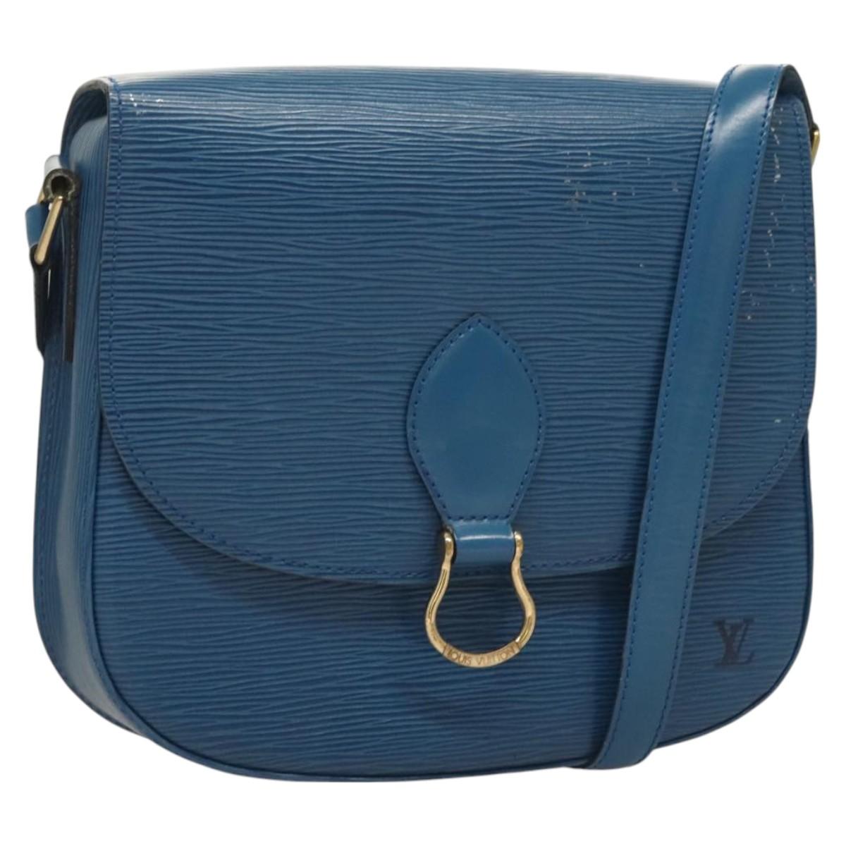 LOUIS VUITTON Epi Saint Cloud GM Shoulder Bag Toledo Blue M52195 LV Auth 128324