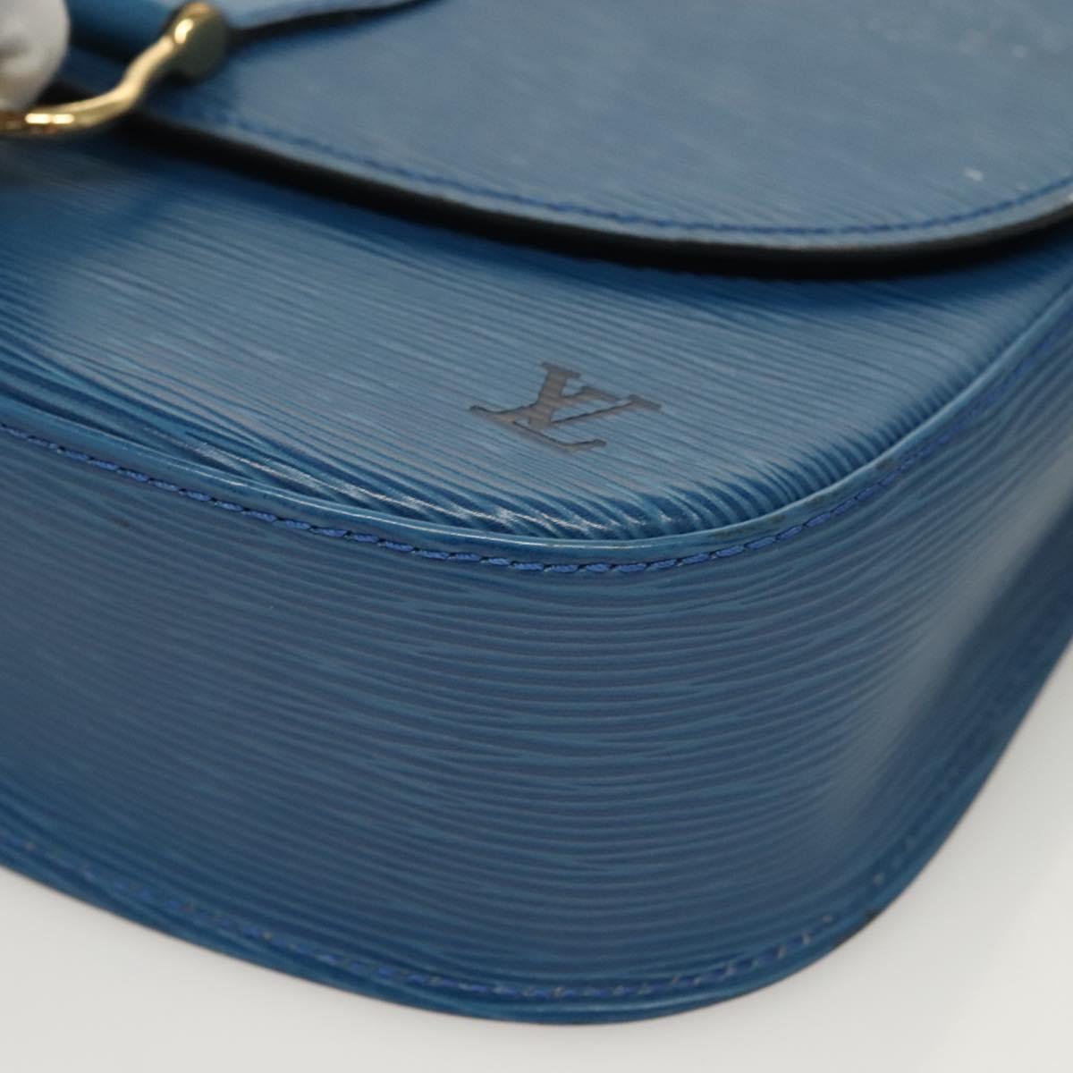 LOUIS VUITTON Epi Saint Cloud GM Shoulder Bag Toledo Blue M52195 LV Auth 128324