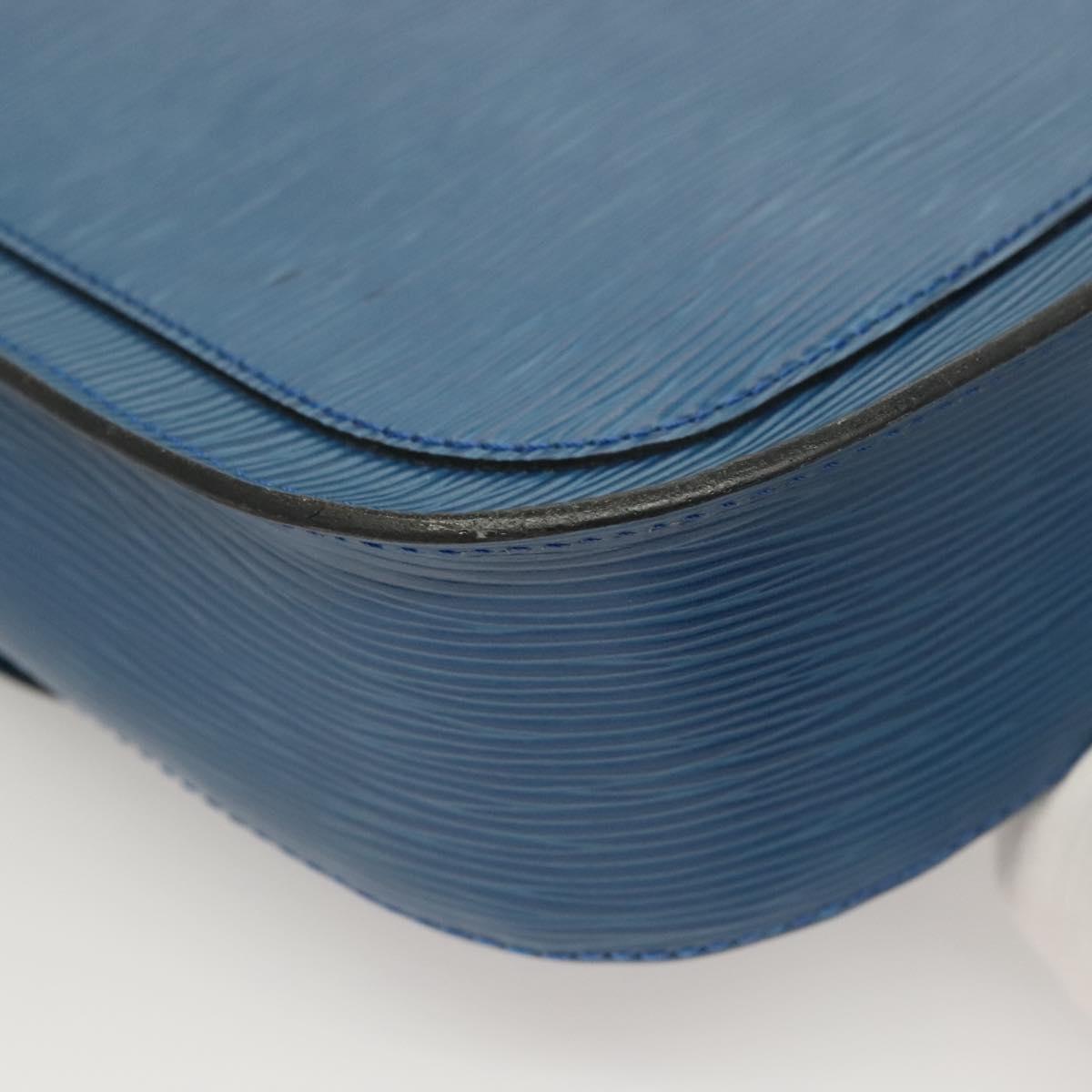 LOUIS VUITTON Epi Saint Cloud GM Shoulder Bag Toledo Blue M52195 LV Auth 128324