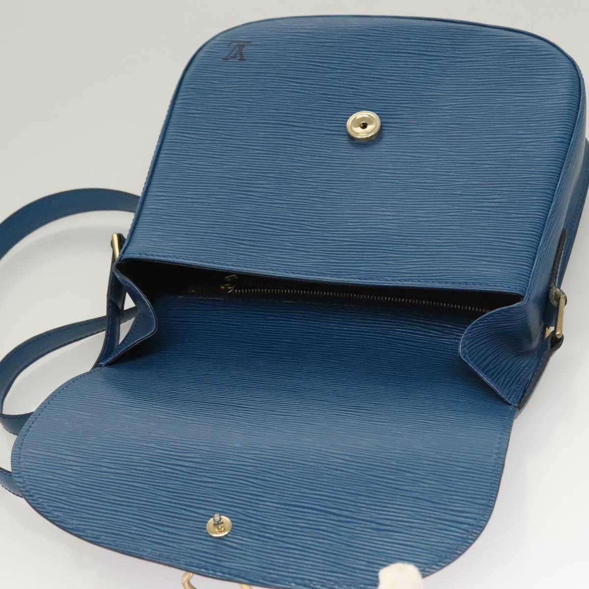 LOUIS VUITTON Epi Saint Cloud GM Shoulder Bag Toledo Blue M52195 LV Auth 128324