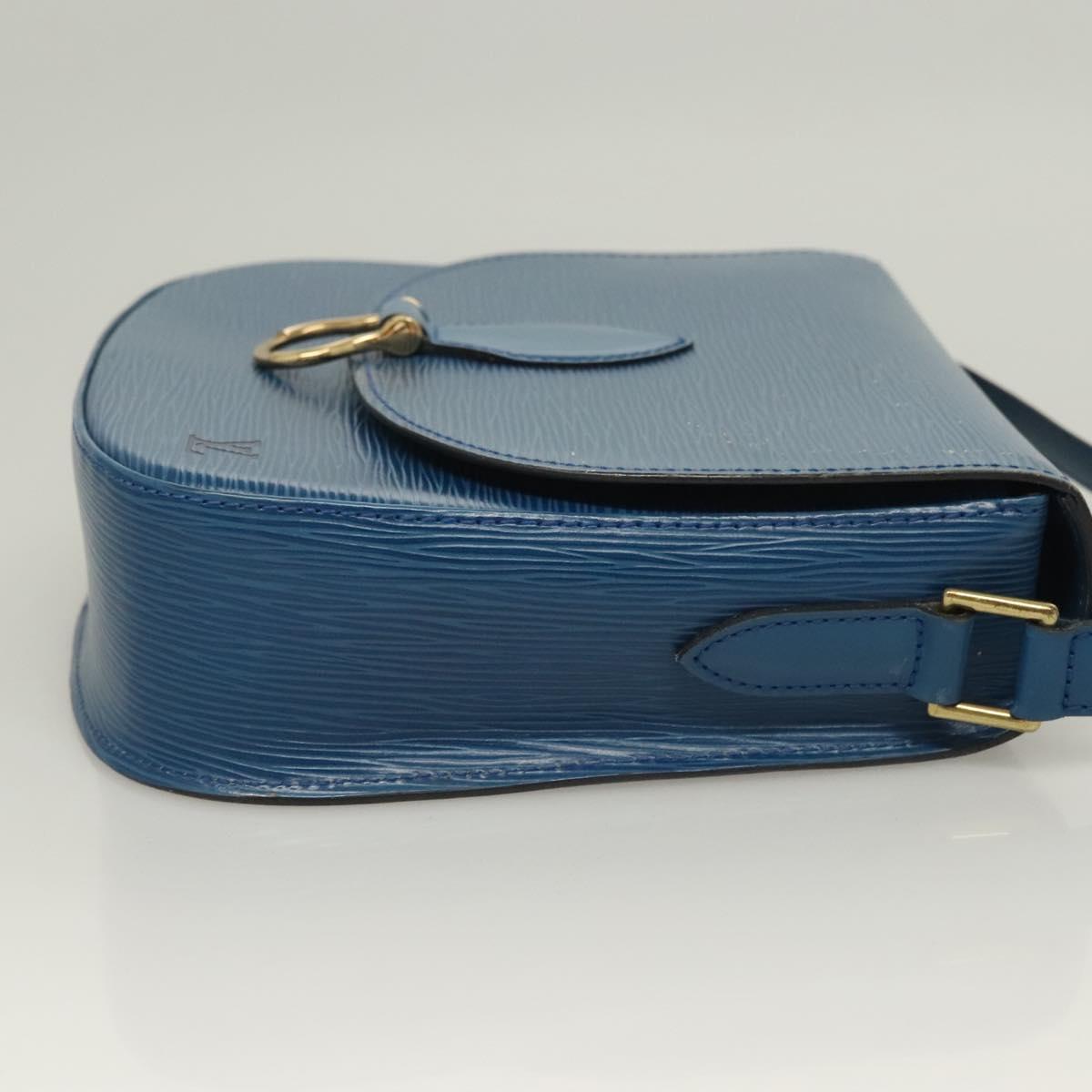 LOUIS VUITTON Epi Saint Cloud GM Shoulder Bag Toledo Blue M52195 LV Auth 128324