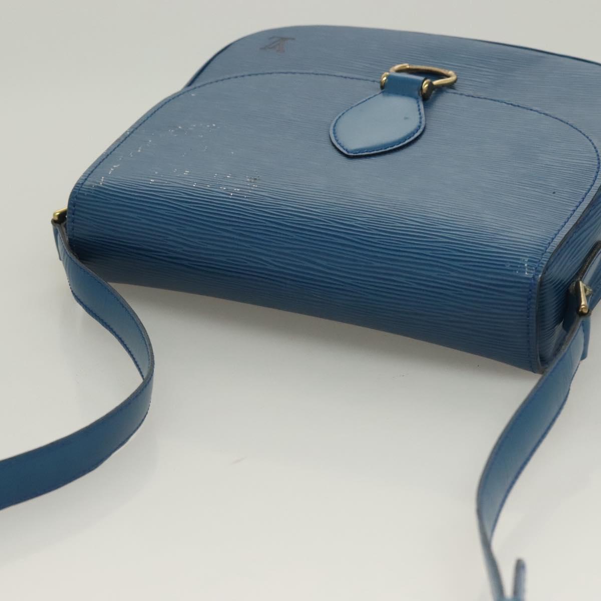 LOUIS VUITTON Epi Saint Cloud GM Shoulder Bag Toledo Blue M52195 LV Auth 128324