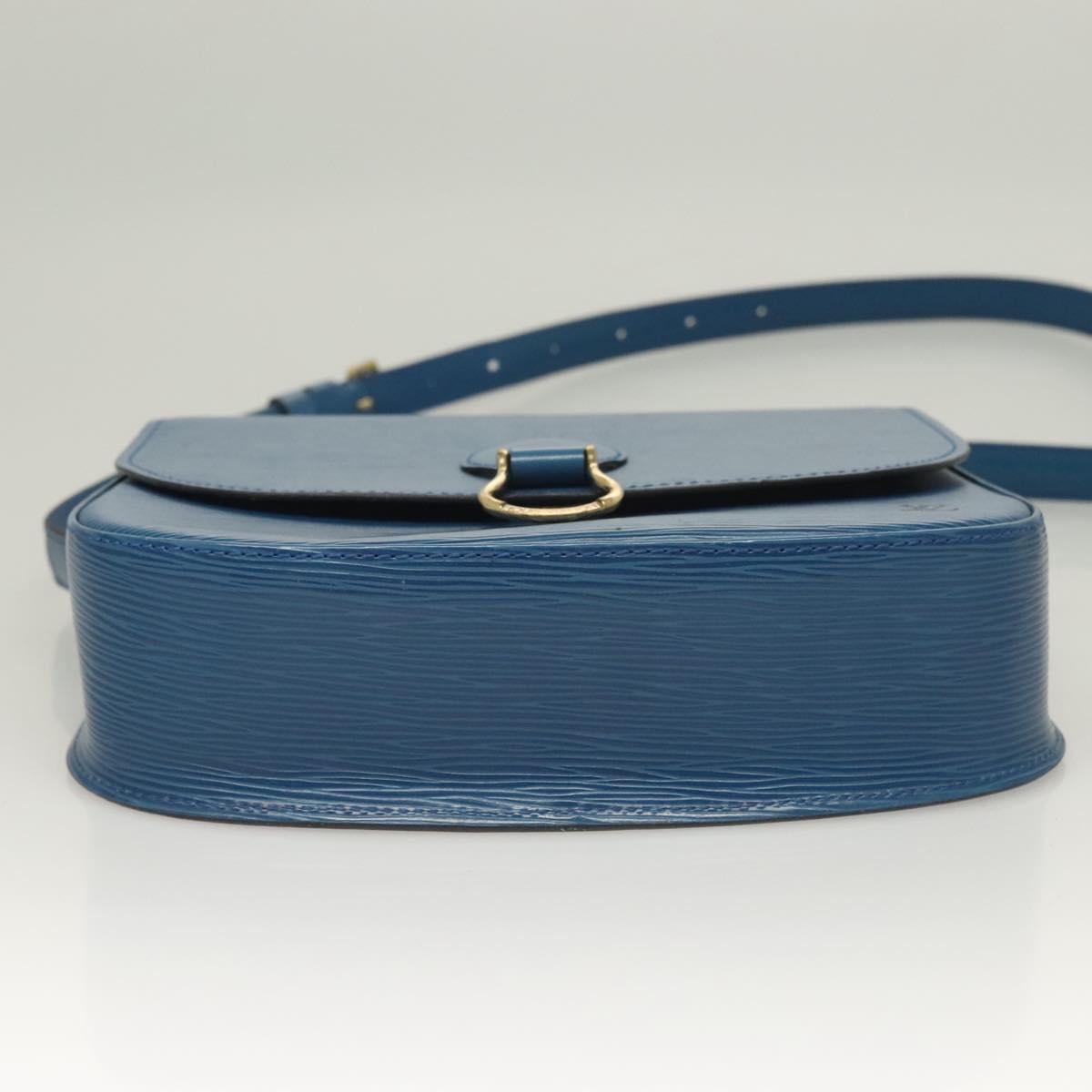 LOUIS VUITTON Epi Saint Cloud GM Shoulder Bag Toledo Blue M52195 LV Auth 128324