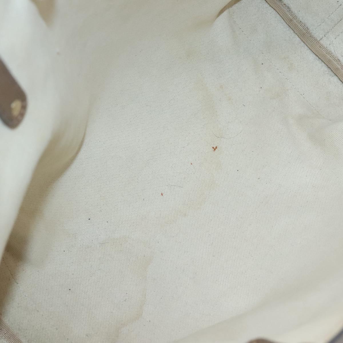 GUCCI GG Canvas Tote Bag Beige Gold 247209 Auth 128328