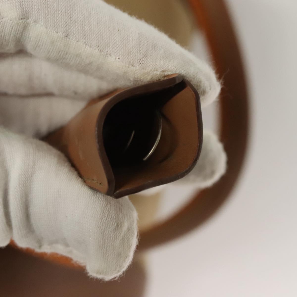 PRADA Hand Bag Nylon Beige Silver Auth 128334